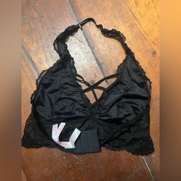 Victoria Secret Pink Small women’s black lace adjustable bralette - Picture 3 of 7